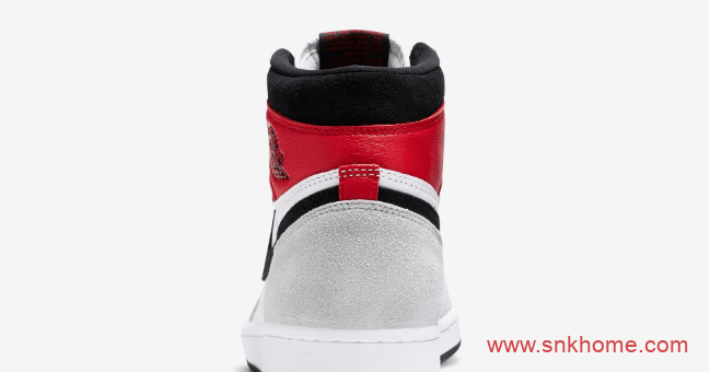 高帮AJ1灰白红麂皮 Air Jordan 1 “Light Smoke Grey” AJ1“小 Union”发售日期 货号:555088-126