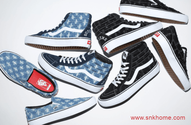 万斯经典高低帮SUP联名 Supreme x Vans “Hole Punch Denim”已经发售