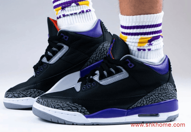 AJ3实战篮球鞋 Air Jordan 3 “Court Purple” AJ3黑紫为何取消发售 货号:CT8532-050