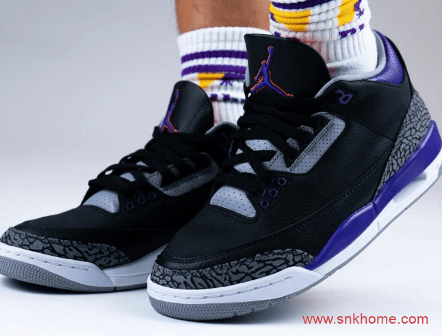 AJ3实战篮球鞋 Air Jordan 3 “Court Purple” AJ3黑紫为何取消发售 货号:CT8532-050
