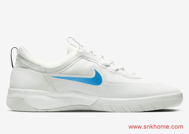 耐克SB低帮板鞋 耐克小白鞋 Nike SB Nyjah Free 2经典板鞋鸳鸯配色发售日期 货号:BV2078-105