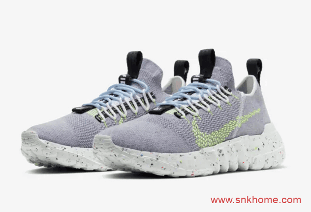 耐克环保主题灰色跑鞋第二波配色 Space Hippie 01 “Volt” 酷似耐克火星鞋3.0 货号:CQ3986-002