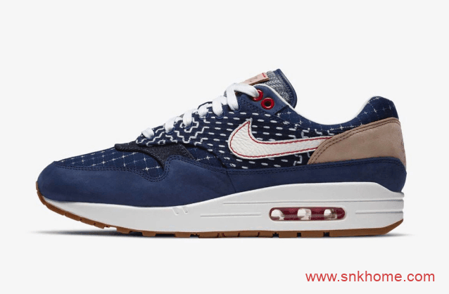 耐克牛仔气垫 Denham x Nike Air Max 1 耐克MAX90牛仔联名规格极高 货号:CW7603-400