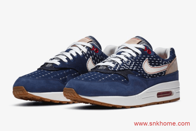 耐克牛仔气垫 Denham x Nike Air Max 1 耐克MAX90牛仔联名规格极高 货号:CW7603-400