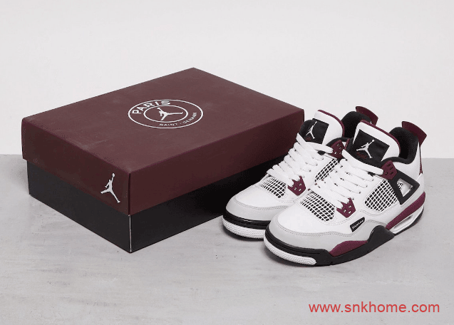 AJ4白紫联名款配色 PSG x Air Jordan 4 大巴黎发售日期 货号:CZ5624-100