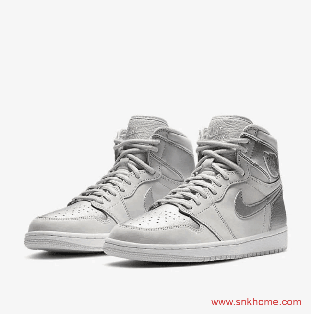 白银高帮AJ1日本限定 Air Jordan 1 High OG “Japan” AJ1日本限定手提箱限量款 货号:555088-029