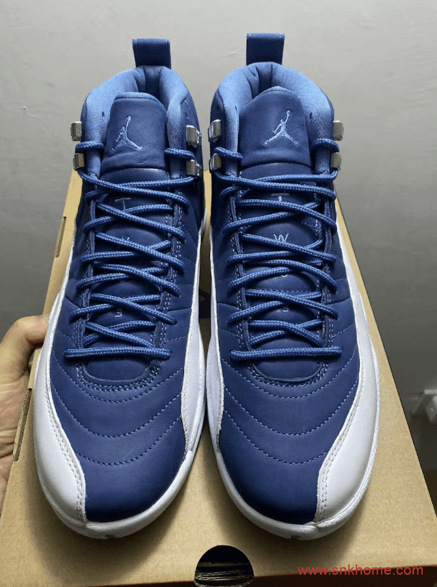 AJ12水洗蓝实战篮球鞋实物图 Air Jordan 12 “Indigo”下周发售 货号:130690-404