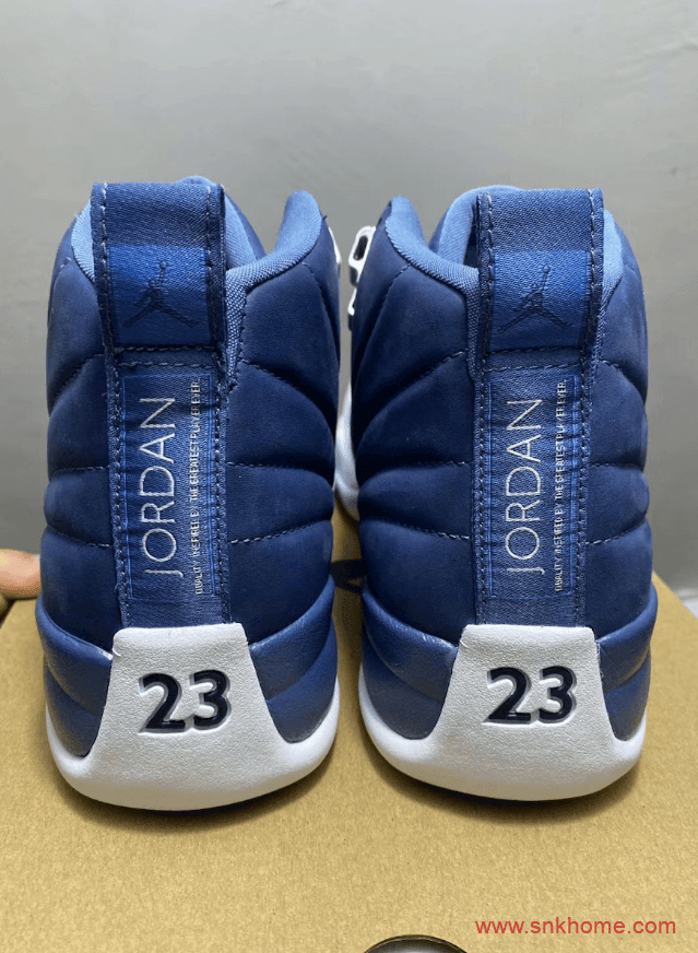 AJ12水洗蓝实战篮球鞋实物图 Air Jordan 12 “Indigo”下周发售 货号:130690-404