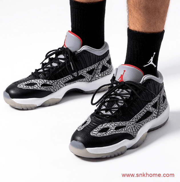 AJ11爆裂纹材质 Air Jordan 11 Low IE “Black Cement” AJ11黑水泥新款发售日期 货号:919712-006
