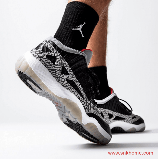 AJ11爆裂纹材质 Air Jordan 11 Low IE “Black Cement” AJ11黑水泥新款发售日期 货号:919712-006