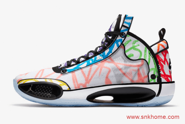 Air Jordan 34 Zion PE 锡安AJ34涂鸦PE官网已经上架 货号:DA1897-100