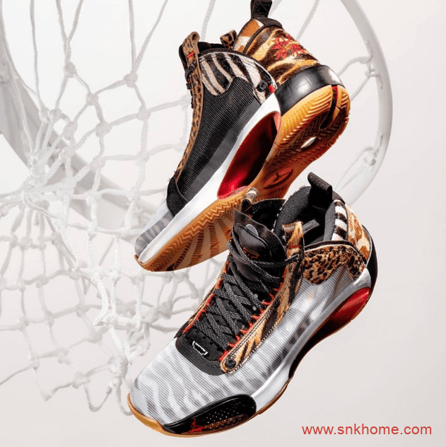 Jayson Tatum x Air Jordan 34 “Zoo” 塔图姆专属AJ34 PE AJ34豹纹动物园主题 货号：DA1900-900