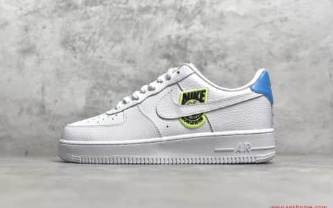 耐克空军白蓝绿色地球限定 NIKE Air force 1 Worldwide 空军后跟彩虹小钩 货号：CT1414-101