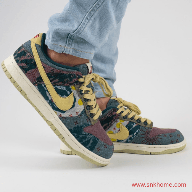 耐克Dunk环保主题低帮板鞋 Nike Dunk Low SP “Lemon Wash”扎染水洗单宁布料发售日期 货号:CZ9747-900