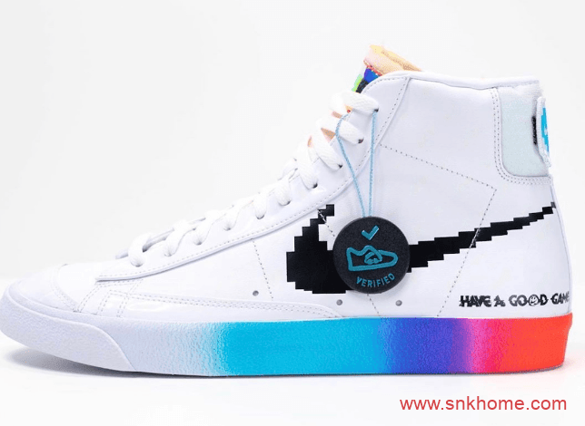 耐克开拓者电玩主题 NIKE Blazer Mid 开拓者高帮夜光电玩新玩法 货号:DC3280-101