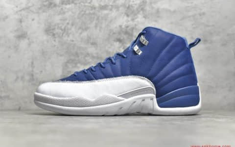AJ12白蓝高帮球鞋 实战篮球鞋Air Jordan 12 “Indigo” 货号：130690-404