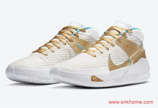 耐克杜兰特球鞋 Nike KD 13 “EYBL” 杜兰特球鞋KD13白金奢华配色发售日期 货号:DA0895-102