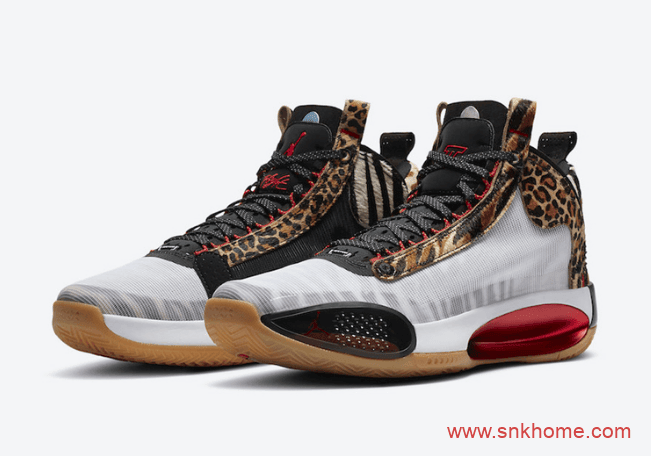 AJ34塔图姆专属PE配色 Air Jordan XXXIV Tatum PE AJ34豹纹实战球鞋发售价格 货号:DA1900-900
