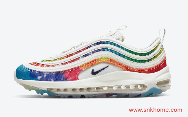 耐克MAX97扎染配色 Nike Air Max 97 Golf “Tie Dye” 耐克子弹头彩色扎染发售日期 货号:CK1219-100