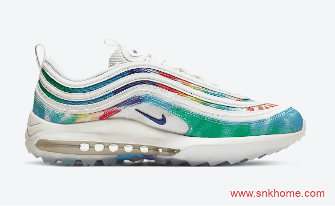 耐克MAX97扎染配色 Nike Air Max 97 Golf “Tie Dye” 耐克子弹头彩色扎染发售日期 货号:CK1219-100