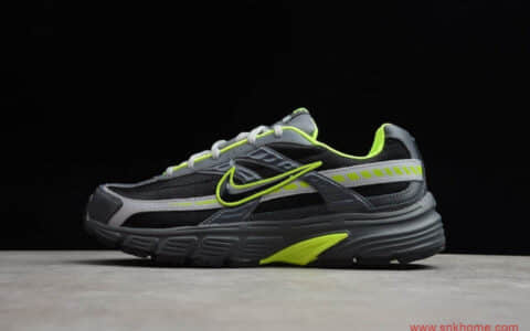 耐克黑灰绿色跑鞋 Nike Initiator Running 公司级耐克复古老爹鞋 货号：394055-023