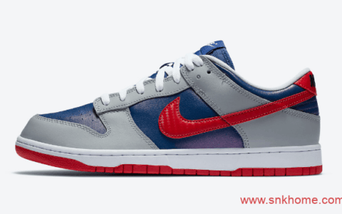 耐克Dunk日本限定 Nike Dunk Low “Samba” Dunk灰蓝红低帮发售日期 货号：CZ2667-400