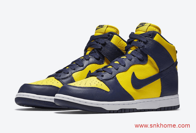 耐克Dunk蓝黄高帮 Nike Dunk High “Michigan” 耐克Dunk密西根发售日期 货号:CZ8149-700
