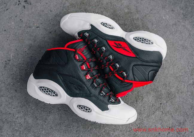 锐步阿迪达斯再次联名 Reebok Question Mid Iverson x Harden “OG Meets OG”全新黑红配色 货号:FZ1365