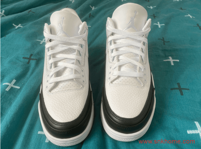 藤原浩AJ3联名白黑色 Fragment x Air Jordan 3细节图 AJ3闪电你打几分?货号:DA3595-100