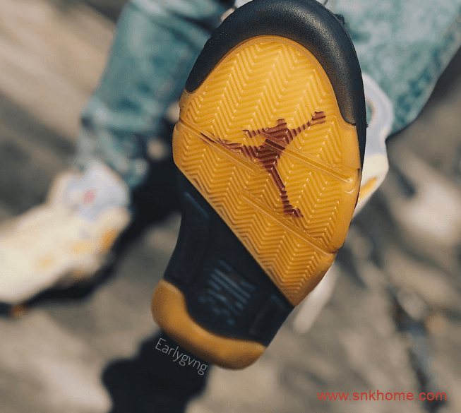 AJ5三十周年限定 AJ5OW联名款 OFF-WHITE x Air Jordan 5 “Sail”实物图曝光 货号:DH8565-100