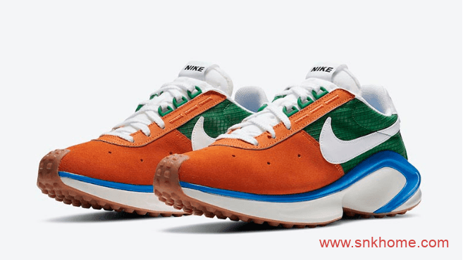 耐克复古老爹鞋突破传统 Nike D/MS/X Waffle “Starfish” 耐克D/MS/X新品 货号：CQ0205-800