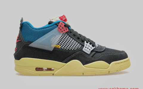 AJ4 Union联名款两个配色 AJ4鞋舌外翻 Union x Air Jordan 4发售日期 货号：DC9533-001 / DC9533-800