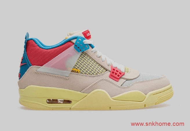 AJ4 Union联名款两个配色 AJ4鞋舌外翻 Union x Air Jordan 4发售日期 货号:DC9533-001 / DC9533-800