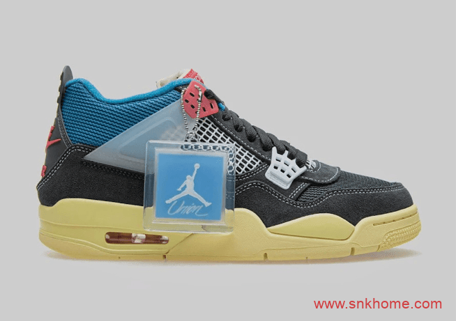 AJ4 Union联名款两个配色 AJ4鞋舌外翻 Union x Air Jordan 4发售日期 货号:DC9533-001 / DC9533-800