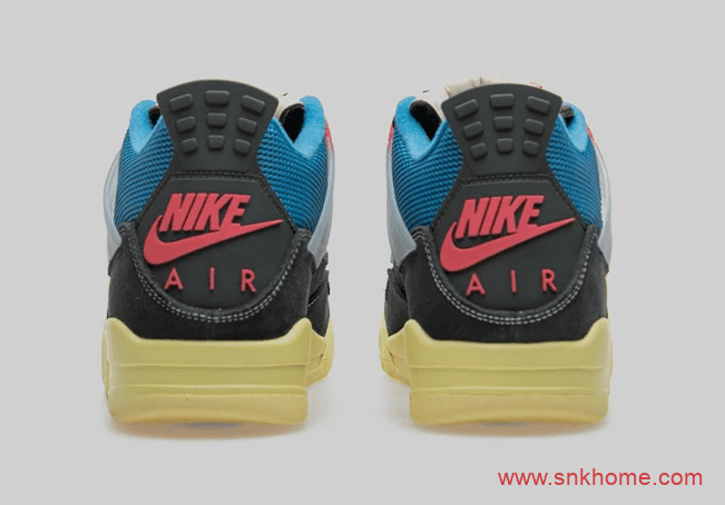 AJ4 Union联名款两个配色 AJ4鞋舌外翻 Union x Air Jordan 4发售日期 货号:DC9533-001 / DC9533-800