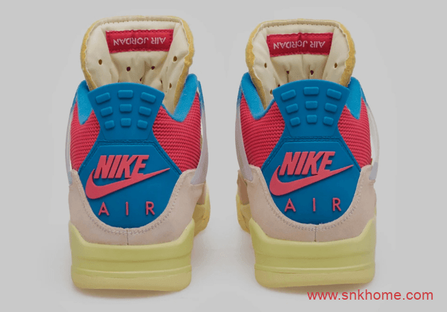 AJ4 Union联名款两个配色 AJ4鞋舌外翻 Union x Air Jordan 4发售日期 货号:DC9533-001 / DC9533-800