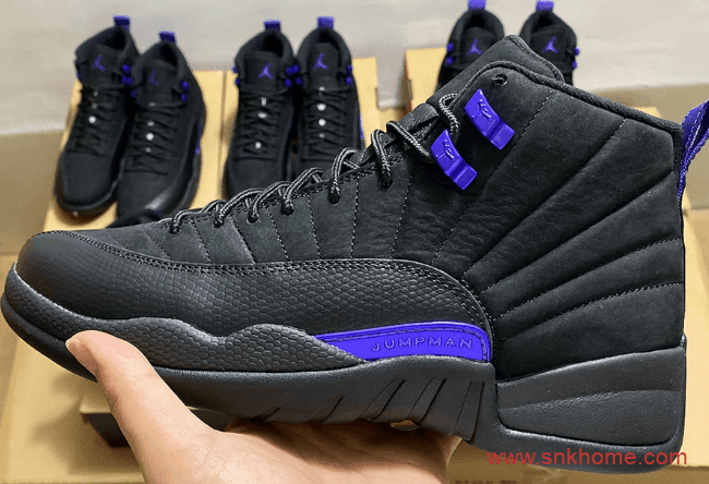 AJ12暗黑康扣 Air Jordan 12 “Dark Concord” AJ12黑紫色酷似湖人配色发售日期 货号:CT8013-005