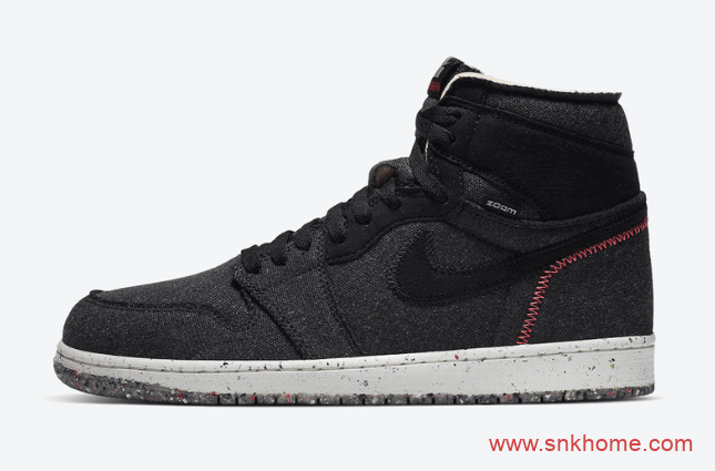 AJ1垃圾鞋 Air Jordan 1 High Zoom “Space Hippie” AJ1垃圾鞋黑色高帮采用可回收材料 货号:CW2414-001