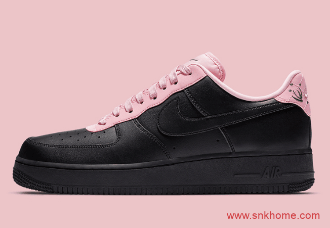 耐克空军黑色鞋面新款 Nike Air Force 1 AF1空军黑粉全新配色发售日期 货号:CJ1629-001