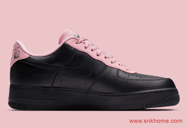 耐克空军黑色鞋面新款 Nike Air Force 1 AF1空军黑粉全新配色发售日期 货号:CJ1629-001