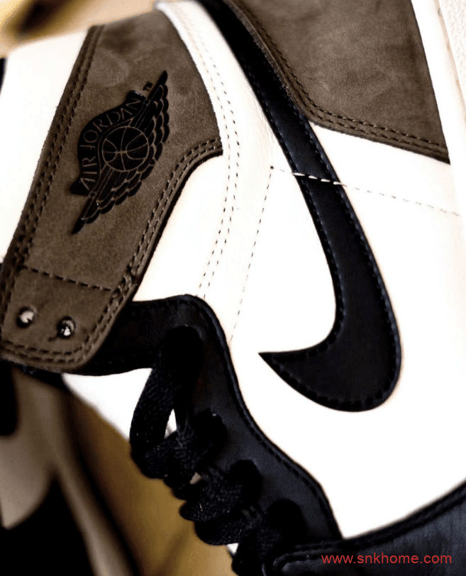AJ1黑脚趾小倒钩 Air Jordan 1 High OG “Dark Mocha”实物图 AJ1白黑棕色发售日期 货号:555088-105