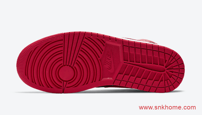 AJ1小禁穿中帮来袭 Air Jordan 1 Mid “Bred” 黑红脚趾中帮AJ1禁穿正品复刻 货号:554724-074