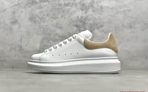 韩国代购版本麦昆小白鞋麦昆老爹鞋 Alexander McQueen sole sneakers 麦昆棕色麂皮尾增高鞋