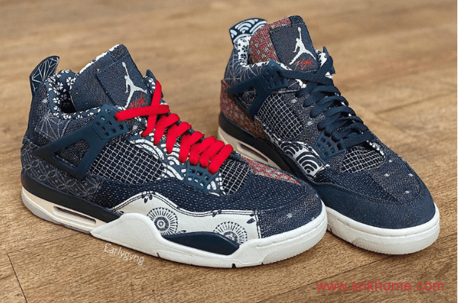 Air Jordan 4 SE “Sashiko” 刺子绣 AJ4靛蓝染色面料今年秋季发售 货号:CW0898-400