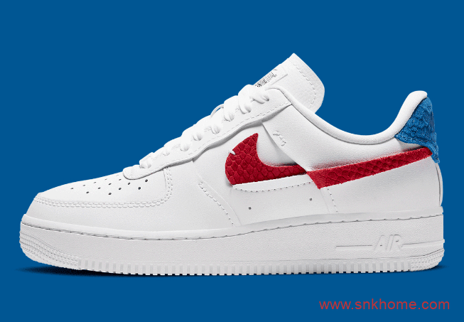 Nike Air Force 1 “Vandalised” 耐克空军断勾红蓝鸳鸯低帮小白鞋解构鞋 货号:DC1164-100
