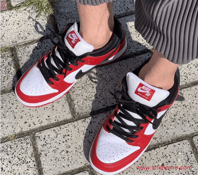 Nike Dunk SB Low “Chicago” 耐克Dunk芝加哥低帮白红配色发售日期 货号：BQ6817-600