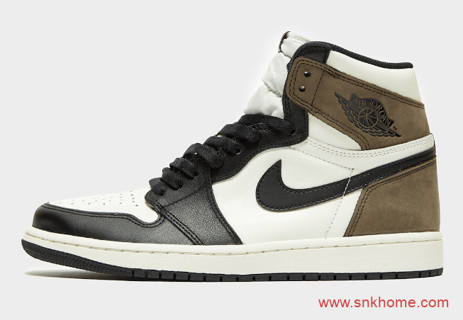 AJ1小倒钩即将登场 Air Jordan 1 High OG “Dark Mocha” AJ1白黑棕色高帮 货号:555088-105