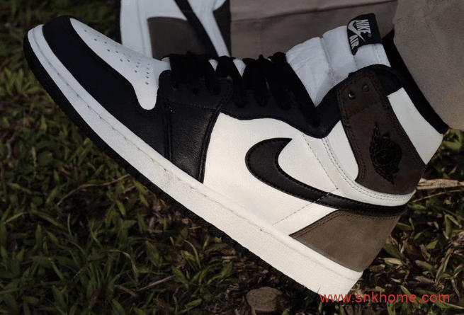 AJ1小倒钩即将登场 Air Jordan 1 High OG “Dark Mocha” AJ1白黑棕色高帮 货号:555088-105