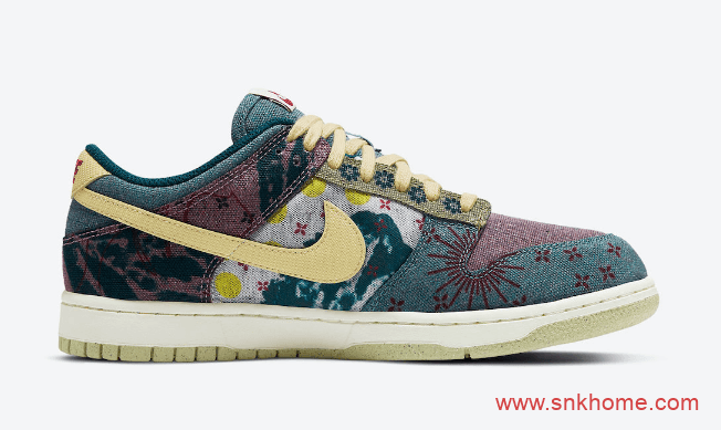 耐克Dunk民族风低帮 Nike Dunk Low “Community Garden” 耐克单宁材质鞋面 货号:CZ9747-900