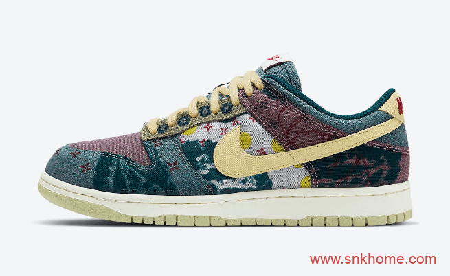 耐克Dunk民族风低帮 Nike Dunk Low “Community Garden” 耐克单宁材质鞋面 货号:CZ9747-900